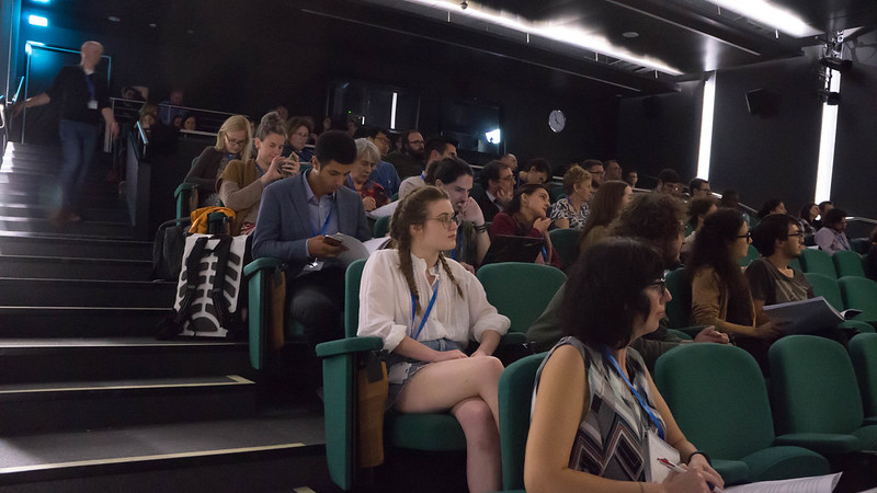 Audience sitting in the lecture hall